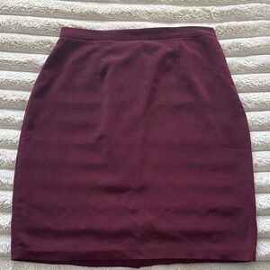 Teddi Deep Burgundy Pencil Skirt